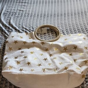 Lane Bryant Gold Star White Tote